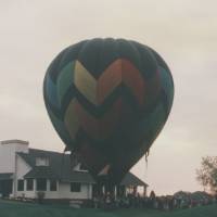 Hot air balloon at Meadows Golf Course.